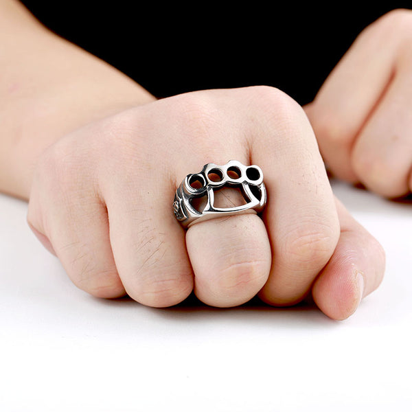 Stainless Steel Fist Skull Katar Ring