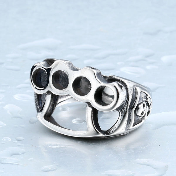 Stainless Steel Fist Skull Katar Ring