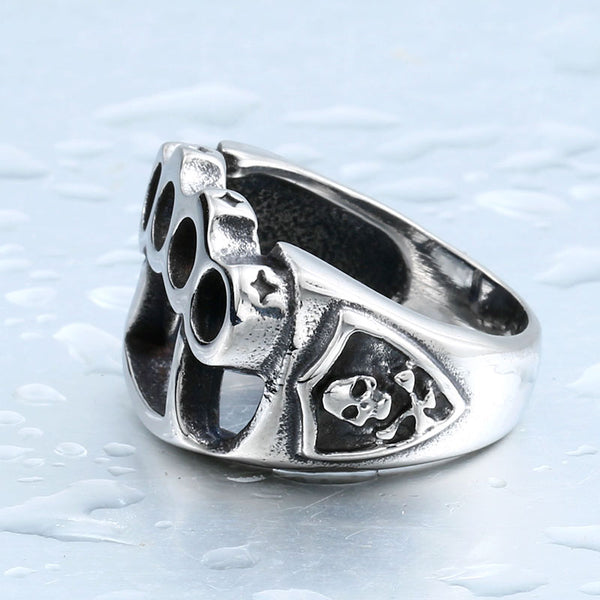 Stainless Steel Fist Skull Katar Ring