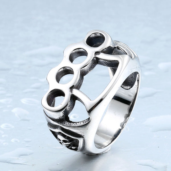 Stainless Steel Fist Skull Katar Ring