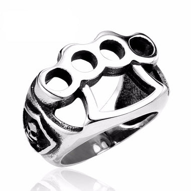 Stainless Steel Fist Skull Katar Ring
