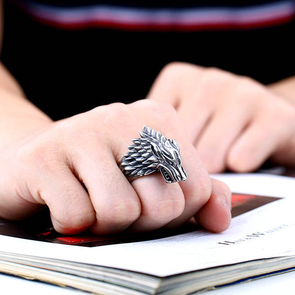 Ice Wolf House Stark Of Winterfell Ring