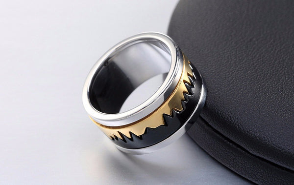 Crack Chimeric Stainless Steel Ring
