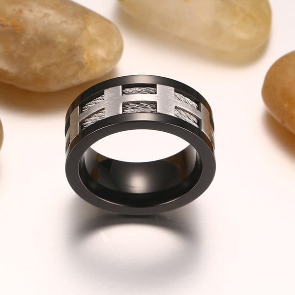 Steel Punk Rock Ring With Wire