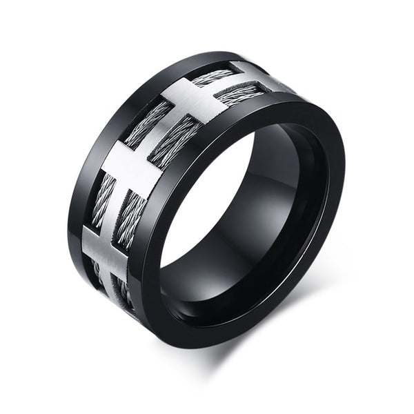Steel Punk Rock Ring With Wire
