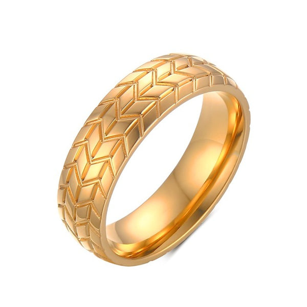 Tire Tread Style Grooved Ring