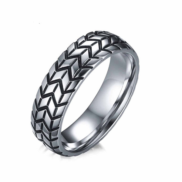 Tire Tread Style Grooved Ring